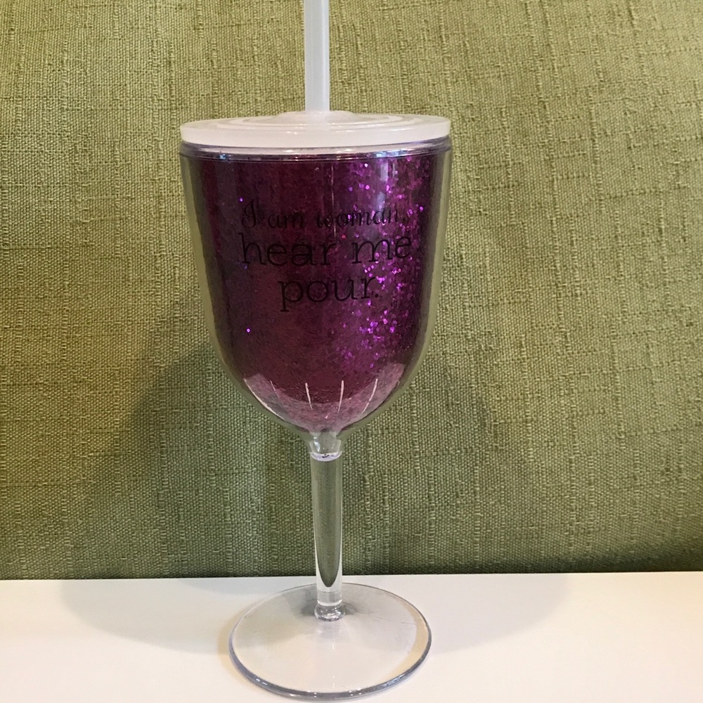 Acrylic wine glass